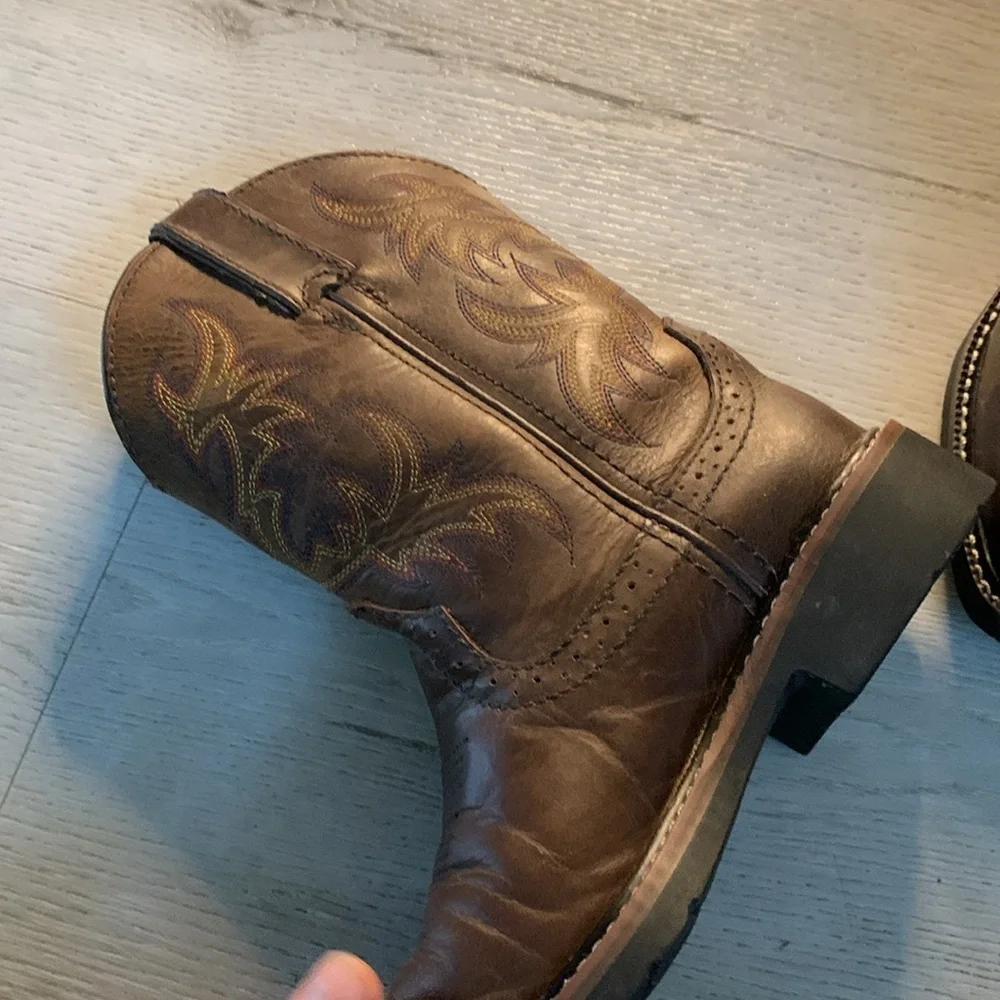 Justin Cattleman Kids Brown‎ Western Boots